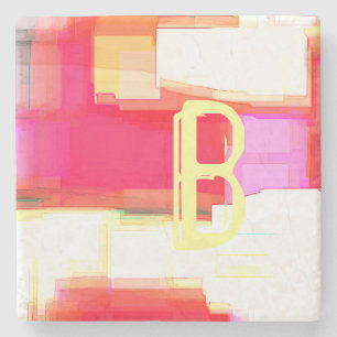 "Blink" Initial Stone Coaster