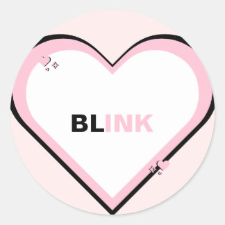 Blink Kpop Cute Teen Aesthetic Classic Round Sticker