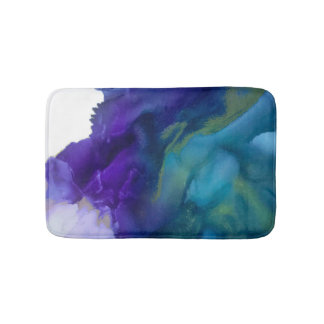 Blink of an Eye Bath Mat | Purple, gold, teal