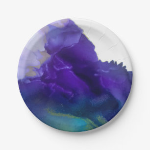 Blink of an Eye Party Plates   Teal   Purple, Gold