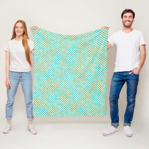 Blinking Pixels Pattern 01.LBlue. LYellow BG Fleece Blanket