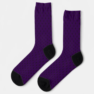 Blinky the Bat pattern Dark Purple Socks