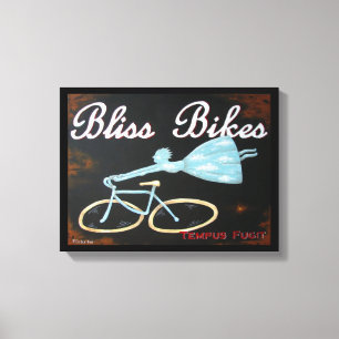 Bliss Bikes Wrapped Canvas by Biddybrain
