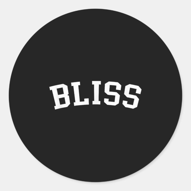 Bliss  classic round sticker (Front)
