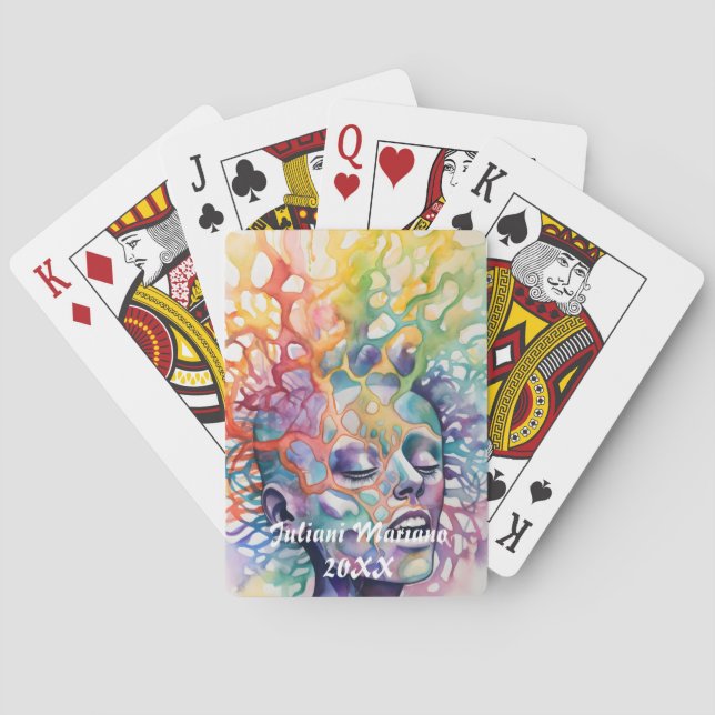 Bliss Custom name Playing Cards (Back)
