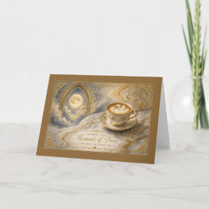 Bliss in Every Sip Moonlit Swan Latte Card