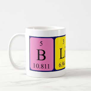 Bliss periodic table word mug