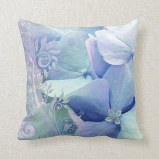 "Bliss" Periwinkle Lavender Blue Hydrangea pillow