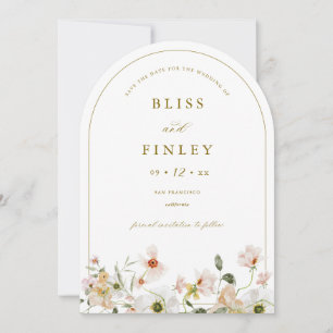BLISS Spring Floral Arch Save The Date Card