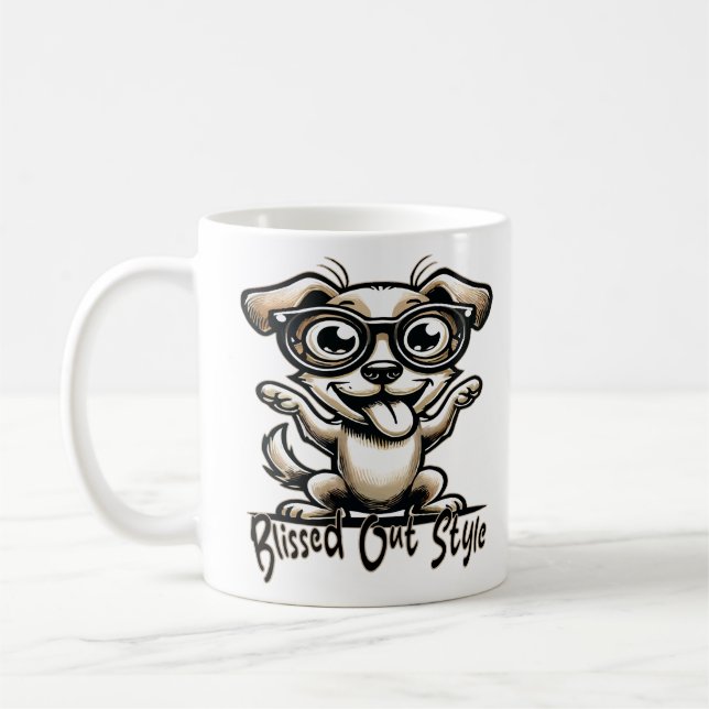 Blissed Out Dog Coffee Mug (Left)