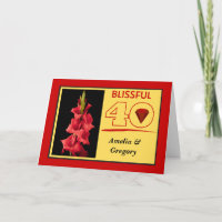 Blissful 40th Ruby Wedding Anniversary