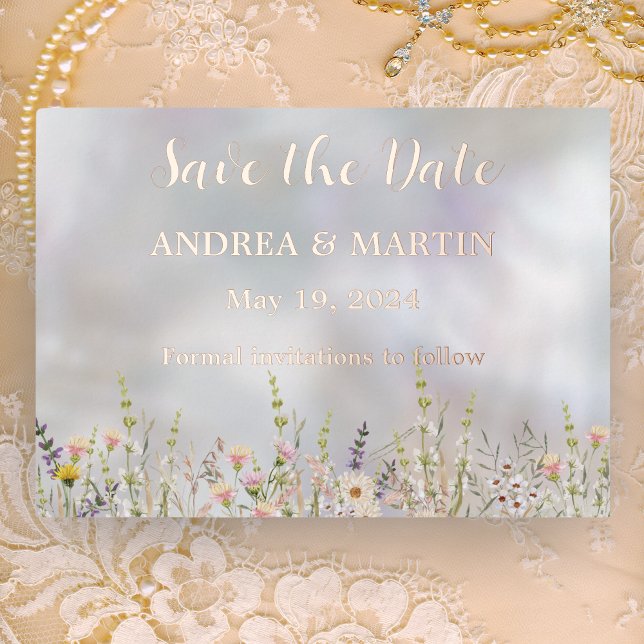Blissful Blooms Wedding Save the date card (Creator Uploaded)