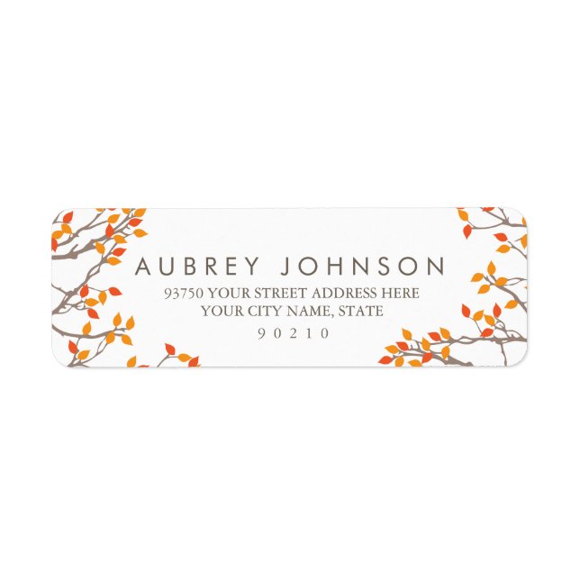 Blissful Branches Address Labels (Front)
