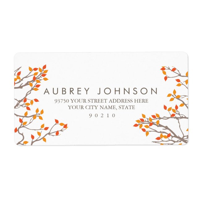 Blissful Branches Address Labels (Front)