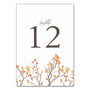 Blissful Branches Table Number Card