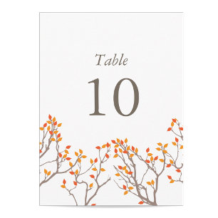 Blissful Branches Table Numbers Postcard