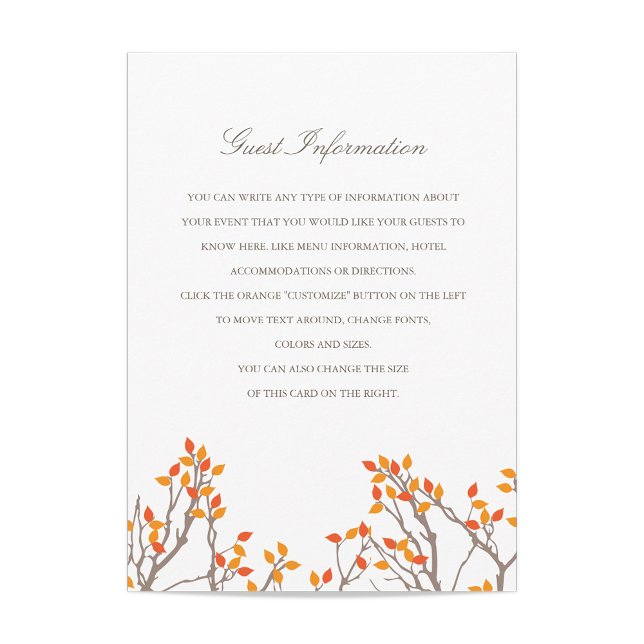Blissful Branches Wedding Insert (Creator Uploaded)