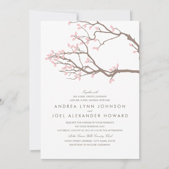 Blissful Branches Wedding Invitation (Front)