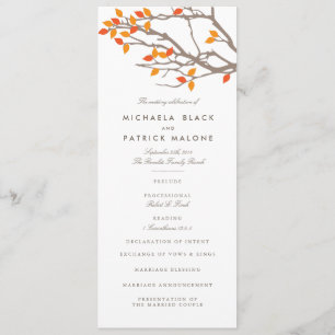 Blissful Branches Wedding Program