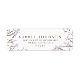 Blissful Branches Wedding Return Address Label