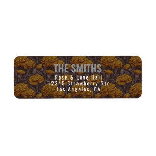 Blissful Custom Carnation Floral Outdoor Wedding Return Address Label