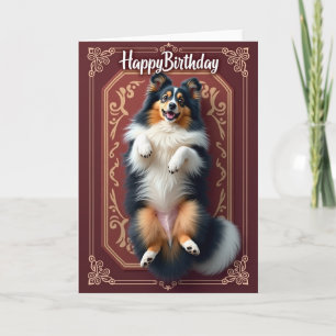 Blissful Dog Art Birthday Card