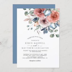 Blissful Floral, Bouquet Elegant Wedding Invitation