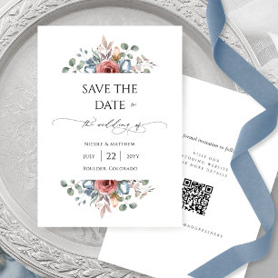 Blissful Floral Elegant Save the Date Card