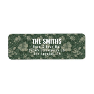 Blissful Gardenias Flower Tropical Wedding Return Address Label