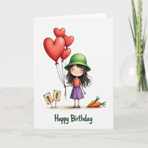 Blissful Girl Birthday Card