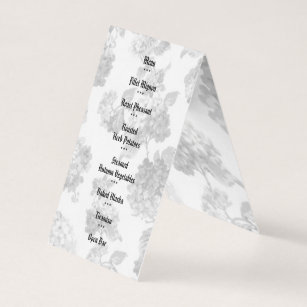 Blissful Paperie QC Reception Menu Folded template