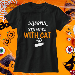 Blissful Slumber With Cat Halloween Personalised T-Shirt