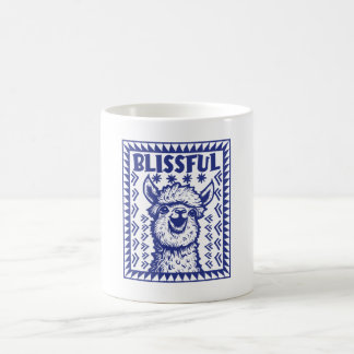 Blissful Smiling Alpaca - Embrace Happiness Coffee Mug