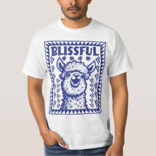 Blissful Smiling Alpaca - Embrace Happiness  T-Shirt