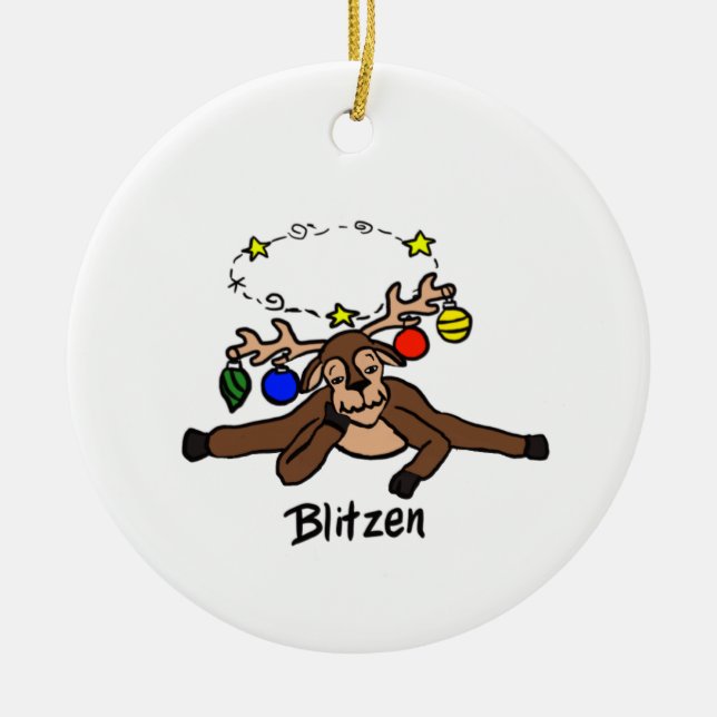 Blitzen/ Donner Ornament (Front)