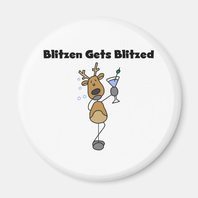 Blitzen Gets Blitzed Magnet (Front)