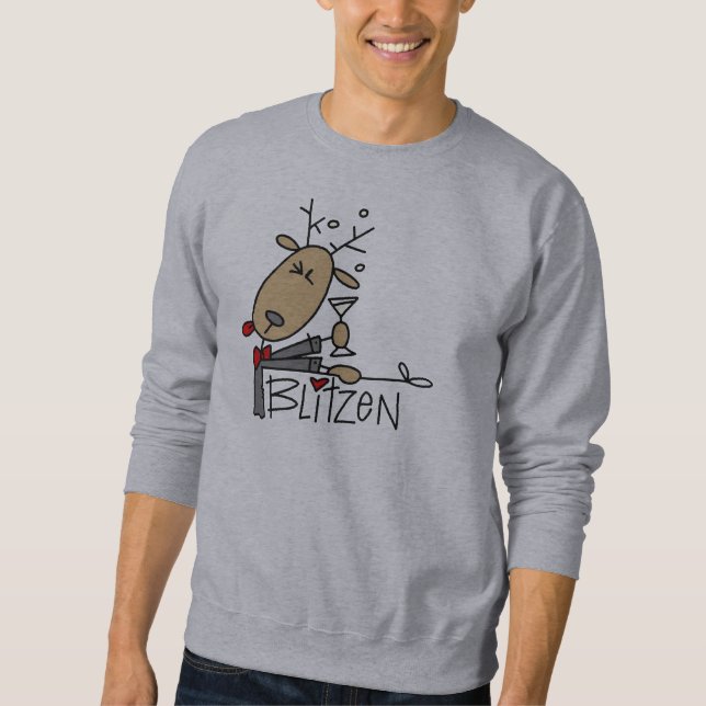 Blitzen Reindeer Christmas Tshirts and Gifts (Front)
