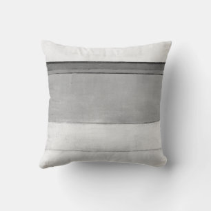 'Blizzard' Black and White Abstract Art Cushion