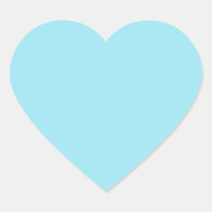 Blizzard Blue Solid Colour Heart Sticker