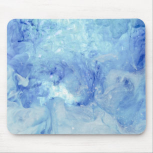 "Blizzard" collection- blue and white abstract Mouse Pad