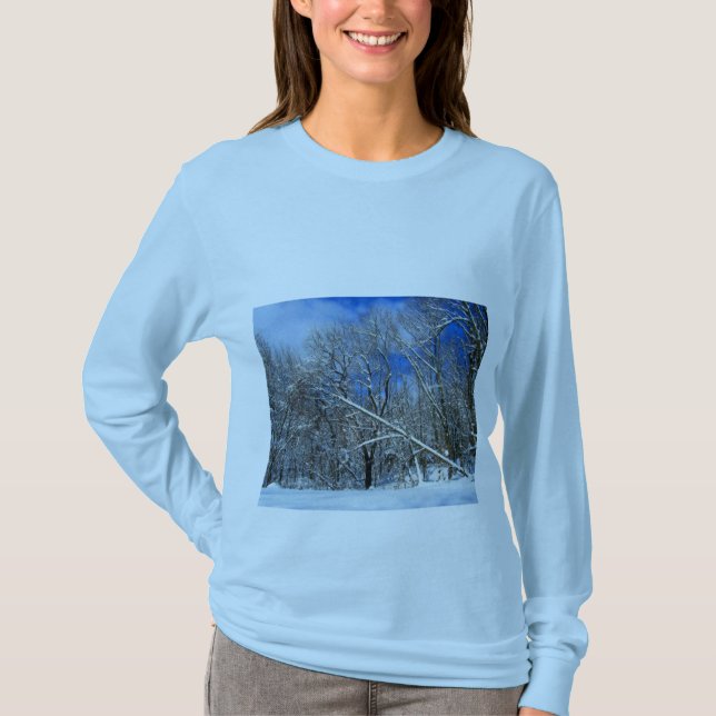 Blizzard Trees Oil T-Shirt (Front)