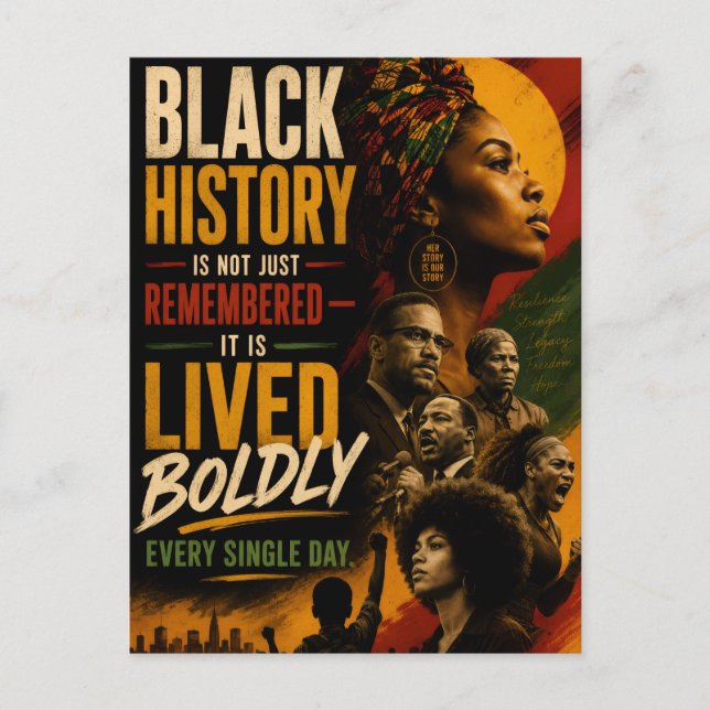 Blk Excellent Quote 2nd Holiday Postcard (Front)