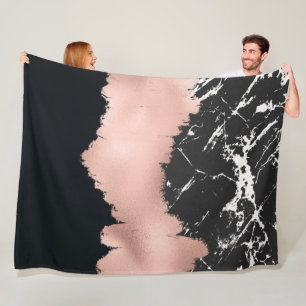 blk marbl rg paint strokes fleece blanket
