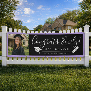 BLK & PURPLE 2026   Graduation Banner with Photo