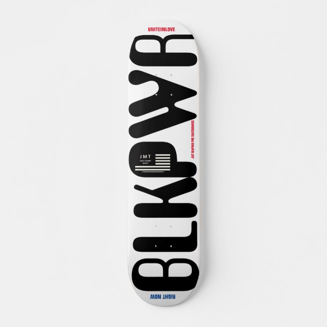 BLK PWR  JMT 7 3/4" Skateboard Deck (Front)