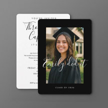 BLK & WHT 2026 | Graduation Invite with Photo