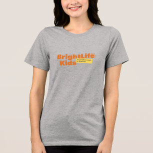 BLK women's t-shirt: grey with logo  Tri-Blend Shirt