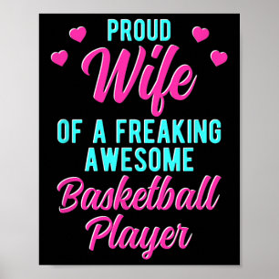 Bll Husnd Phrase Design For Sketll Player Wife Poster