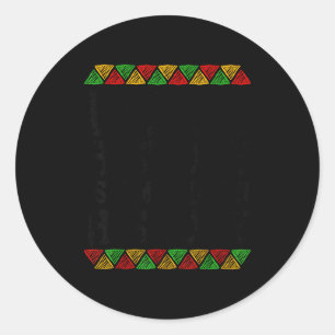 Blm Black History Is American History African Mela Classic Round Sticker