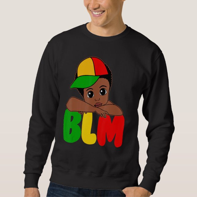 BLM Black King Black History Melanin African Black Sweatshirt (Front)